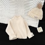 [73-110cm] 刺繍入り ハイネック ニット - Image 2