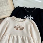 [66-100cm]韓国風 フリル プリント ロンパース - Image 6