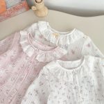 [66-120cm]二重ガーゼ フリル襟 セットアップ ルームウェア - Image 10