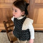 [66-130cm] 韓国風 小花柄 中綿 ロンパース ワンピース - Image 5