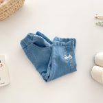 [73-120cm]可愛 蝶結 デニムパンツ - Image 3
