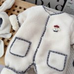 [66-100cm] シープ ボア カバーオール&フード - Image 5