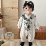 [66-100cm]英字&子犬柄 ケープ付き カバーオール - Image 6