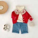 [73-110cm]フリンジ ストレート デニムパンツ - Image 13