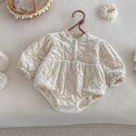 [66-90cm] キルティングベロア カバーオール - Image 6