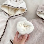 [66-90cm] 耳付き裏起毛 フードカバーオール