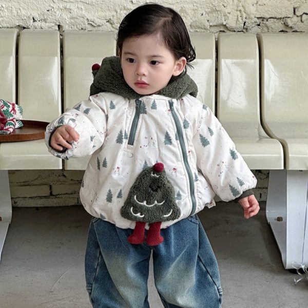 [73-100cm] クリスマスツリー 中綿 アウター