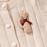 [80-140cm]無地 ニット カーディガン&ドット ワンピース