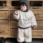 [73-110cm] 韓国風 くまさん、ライオン あったか セットアップ - Image 5