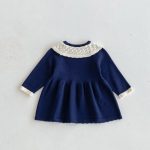 [73-110cm]小花 刺繍 ニット ワンピース - Image 10