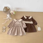 [73-110cm]ワンピース 丸襟 フリル 着心地良い 女の子 - Image 6