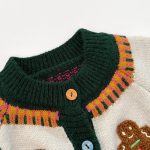 [73-110cm] クリスマスツリー柄 ニットカーディガン - Image 6