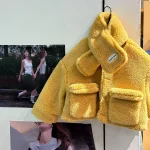 [80-130cm] スカーフ付き ボア アウター - Image 3