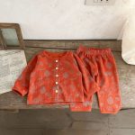 [66-100cm]ワッフル プリント セットアップ6 - Image 6