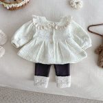 [73-100cm] フリル襟 裏起毛 ジャケット - Image 3