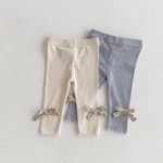 [66-100cm]蝶結び リブ レギンス - Image 5