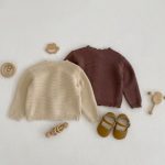 [66-100cm]裾ウェーブ 無地 ニット カーディガン - Image 9