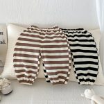 [73-100cm]立体ポケット ボーダー パンツ - Image 3