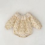 [66-90cm] レースカラー パッド プリント ロンパース - Image 12