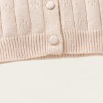 [80-140cm]無地 ニット カーディガン&ドット ワンピース - Image 5