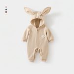 [66-100cm] 北欧風 うさ耳 ボア カバーオール - Image 8