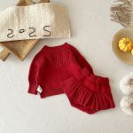 [66-100cm]手編みボール ラウンドネック ニット セットアップ - Image 7