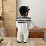 [66-100cm]英字&子犬柄 ケープ付き カバーオール - Image 9