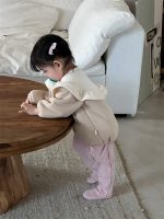 [66-90cm]コントラストカラーのフリル付き ロンパース - Image 8