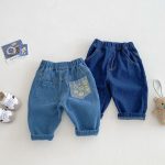 [73-120cm]笑顔柄 デニムパンツ - Image 7
