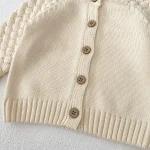 [66-100cm] 無地 ナチュラル カーディガン - Image 9