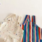 [73-120cm]サロペット ストライプ カラフル カジュアル パンツ - Image 10