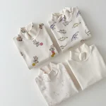 [73-120cm] ハイネック 恐竜or花柄 インナー - Image 4