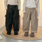 [80-150cm] ポケット付き コーデュロイ ボトムス - Image 5