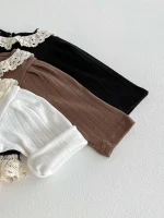 [66-90cm] レース襟リブ ロンパース - Image 14