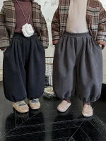 [80-140cm] 裏ボア カジュアル パンツ - Image 7