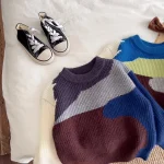 [90-140cm] カラー 切り替え トップス - Image 3