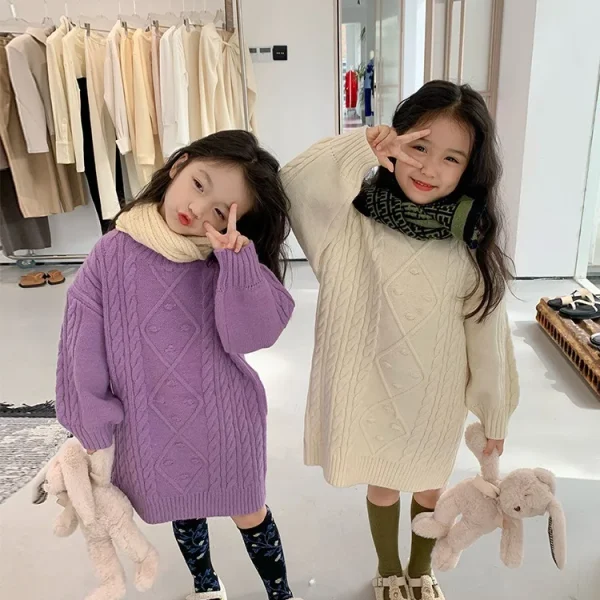 [90-140cm] ケーブル ニット  セーター