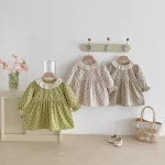 [73-110cm]ワンピースレース襟 ドットリボン おしゃれ - Image 9