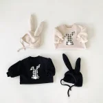 [66-90cm] 韓国風 ウサギデザイン オールインワン or 2点セット - Image 5