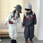 [80-130cm] 英字 ハーフジッパー セットアップ - Image 14