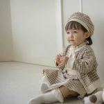 [73-100cm]チェック柄帽子+ トップス + スカート セットアップ /帽子単品 - Image 14