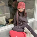 [80-130cm] リボン柄 レギンス - Image 8