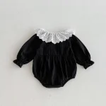 [66-110cm] レース襟 ロンパース or ワンピース - Image 3