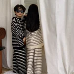 [90-150cm] ボアボーダー ルームウエア セットアップ - Image 6