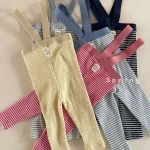 [73-100cm]サロペット カラフル 切り替え 履きやすい ボトムス - Image 5