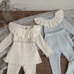 [73-100cm] フリル カラー トップス&スカート パンツ 2点セット - Image 11