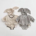 [66-90cm]3点セット ニット カーディガン&サロペットロンパース&帽子 - Image 15