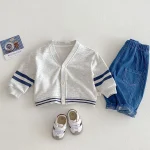 [73-120cm] ボーダー カーディガン - Image 9