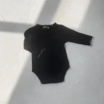 [66-90cm] リボン フリル襟 ロンパース