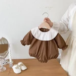 [66-100cm] 丸襟 ワンピース  or ロンパース - Image 11